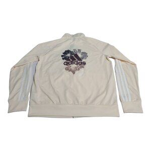 Adidas Off-White Sweatshirt with Floral Graphic